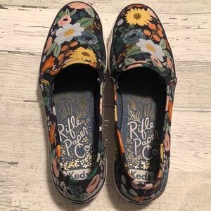 Keds X Rifle Paper Co. Triple Decker Vintage Blossom Slip On Shoes